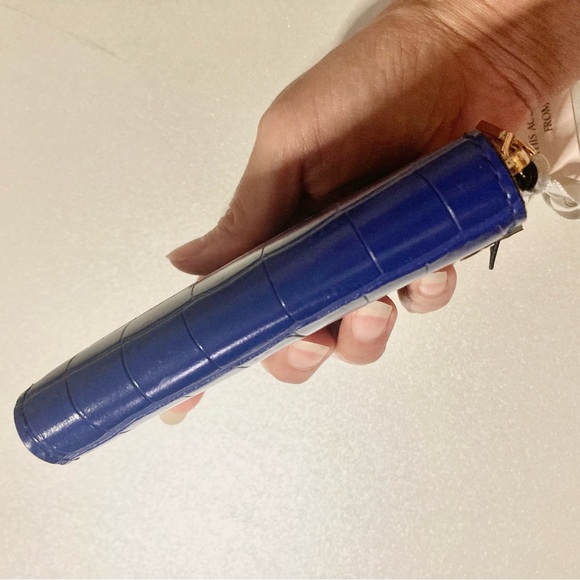 Victoria's Secret Royal Blue Croc-Embossed like Wallet - Picture 4 of 9